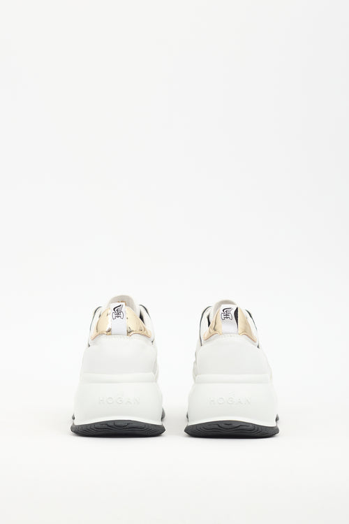 Hogan White 
Black Leather Donna Sneaker