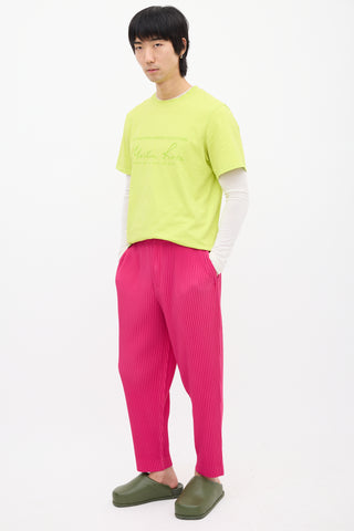 Homme Plissé Issey Miyake Fuchsia Pleated Tapered Trouser