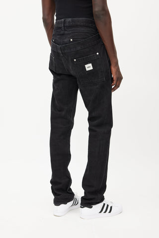 Hood By Air Black Layered Logo Jeans