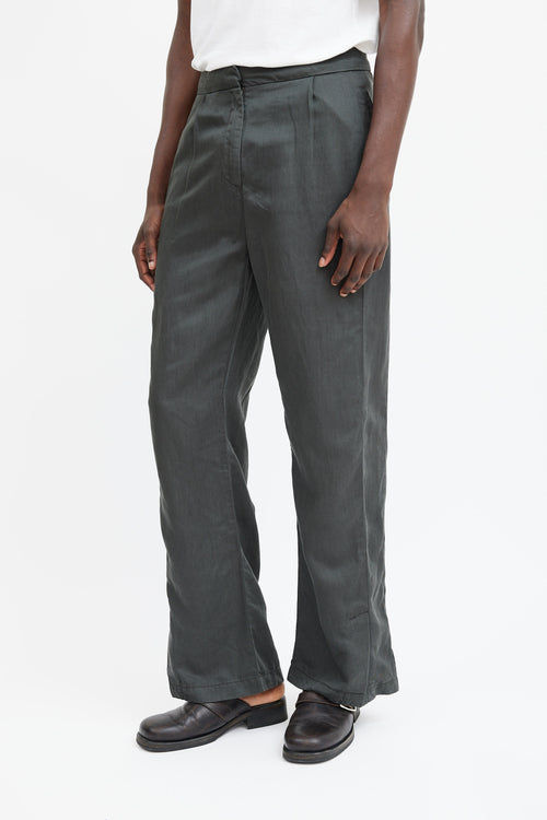 Hope Grey Straight Leg Dig Slit Trouser