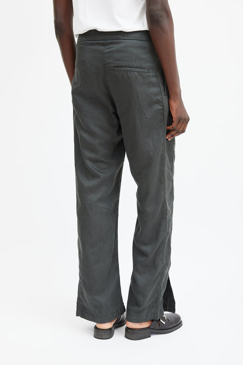 Hope Grey Straight Leg Dig Slit Trouser