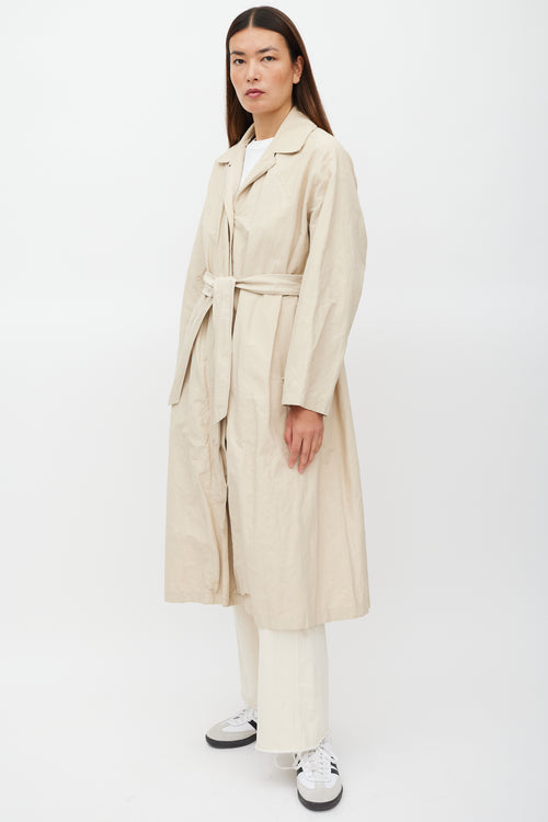 Horses Atelier Beige Belted Two Pocket Trench Coat