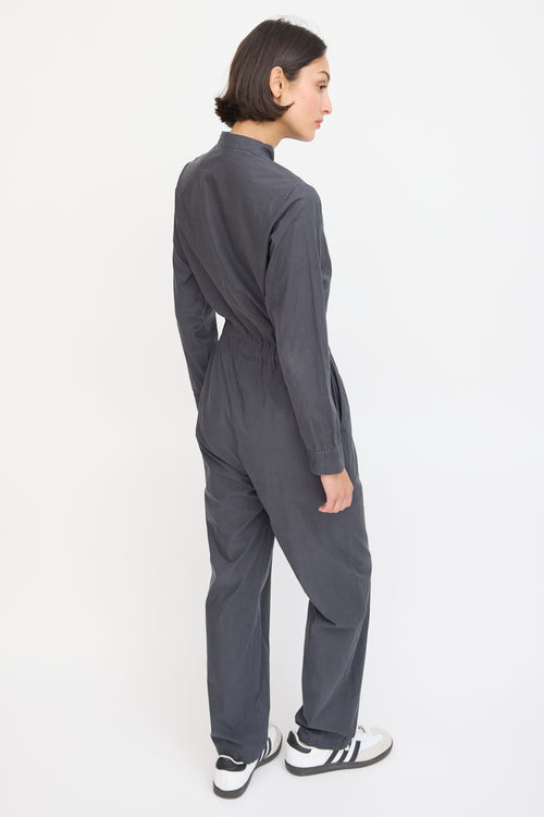 Horses Atelier Black Cotton One Pocket Zip Jumpsuit