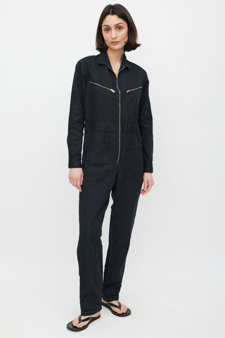 Horses Atelier Black 
Gold Zip Jumpsuit