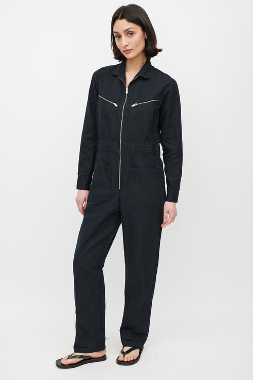 Horses Atelier Black 
Gold Zip Jumpsuit