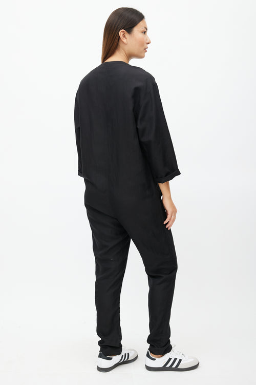 Horses Atelier Black Silk Jumpsuit