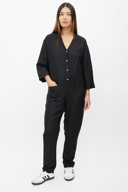 Horses Atelier Black Silk Jumpsuit