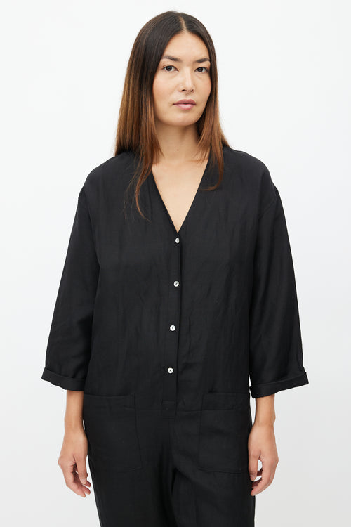 Horses Atelier Black Silk Jumpsuit