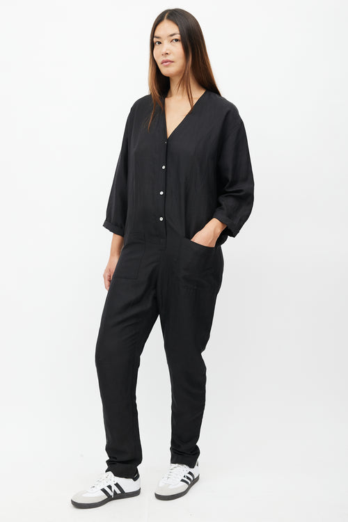 Horses Atelier Black Silk Jumpsuit