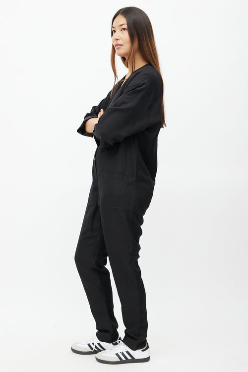 Horses Atelier Black Silk Jumpsuit