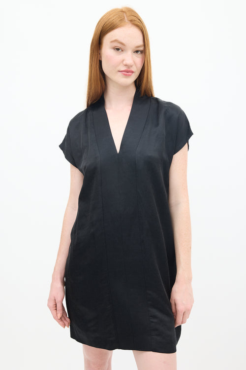 Horses Atelier Black Smoking Mini Shift Dress