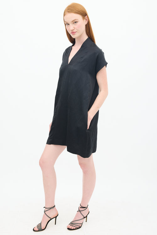 Horses Atelier Black Smoking Mini Shift Dress