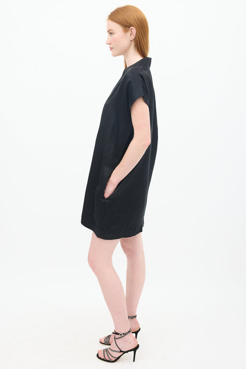 Horses Atelier Black Smoking Mini Shift Dress