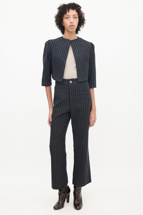 Horses Atelier Black 
White Pinstripe Co-Ord Set