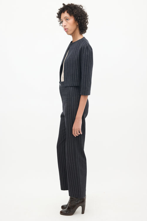 Horses Atelier Black 
White Pinstripe Co-Ord Set