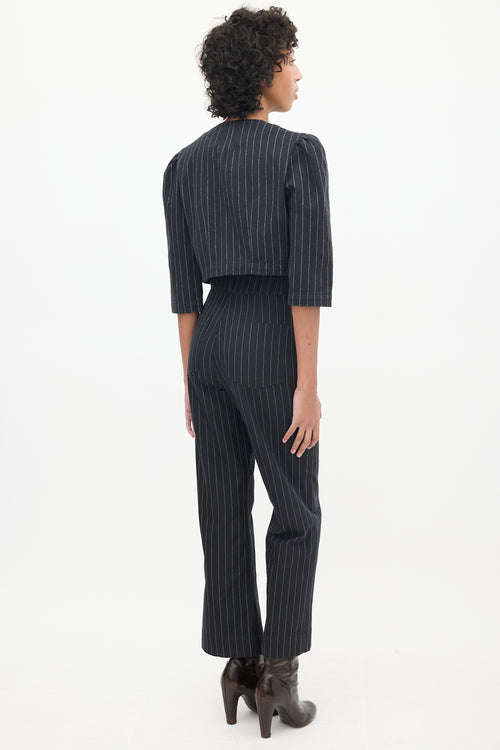 Horses Atelier Black 
White Pinstripe Co-Ord Set