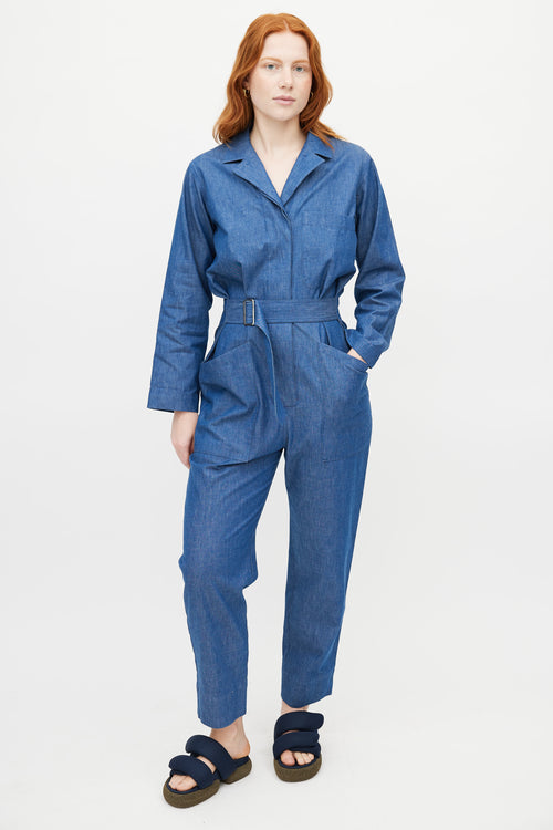 Horses Atelier Blue Denim Belted Jumpsuit