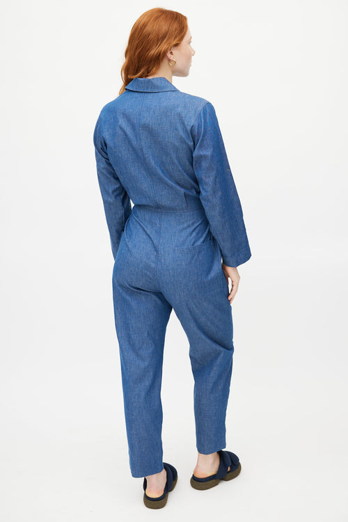 Horses Atelier Blue Denim Belted Jumpsuit