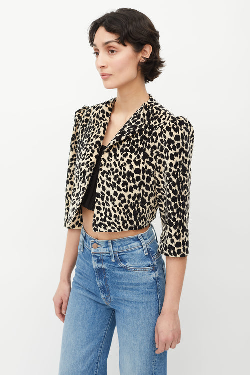 Horses Atelier Brown 
Black Print Cropped Jacket