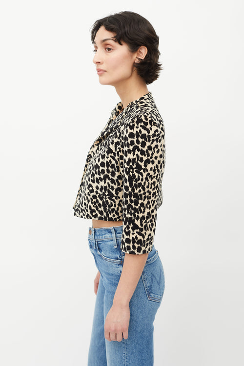 Horses Atelier Brown 
Black Print Cropped Jacket