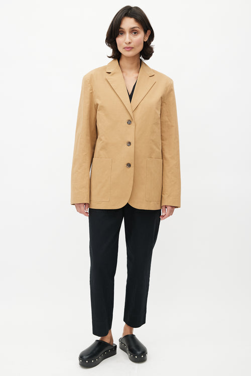 Horses Atelier Brown Cotton Oversized Blazer