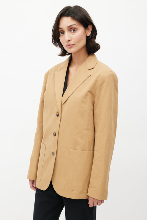 Horses Atelier Brown Cotton Oversized Blazer