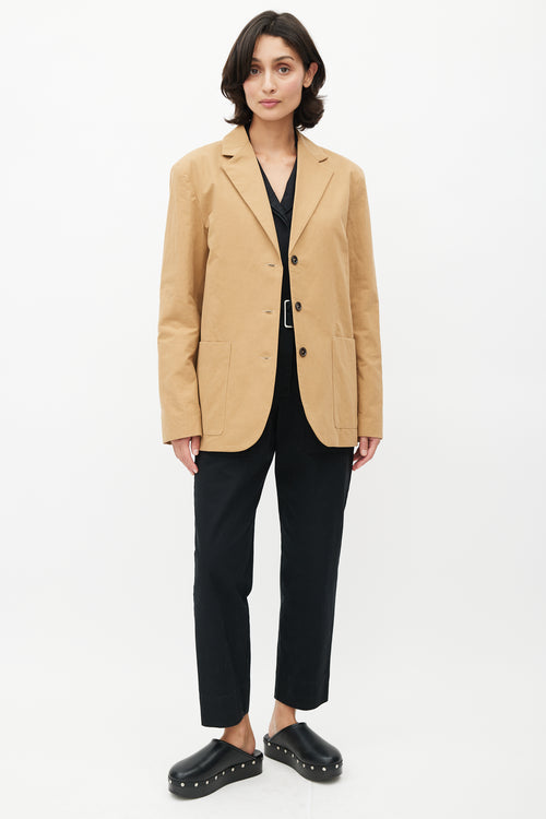 Horses Atelier Brown Cotton Oversized Blazer