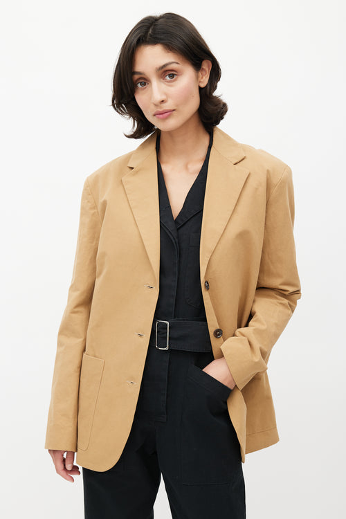 Horses Atelier Brown Cotton Oversized Blazer