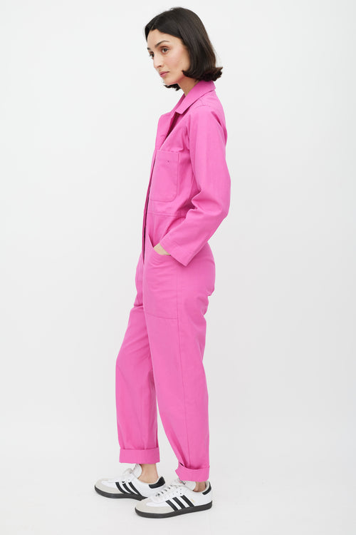 Horses Atelier Fuchsia Cotton Three Pocket Jumpsuit