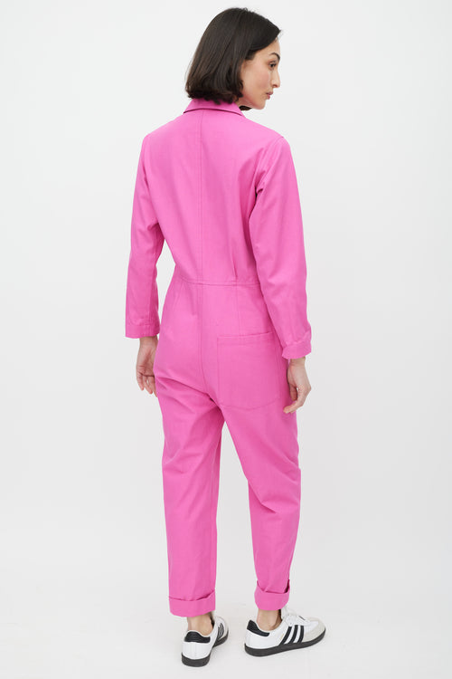 Horses Atelier Fuchsia Cotton Three Pocket Jumpsuit