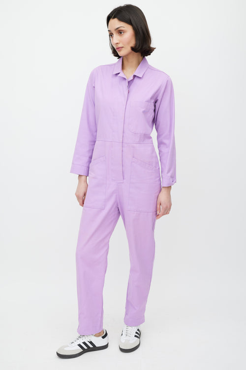 Horses Atelier Light Purple Cotton Three Pocket Jumpsuit