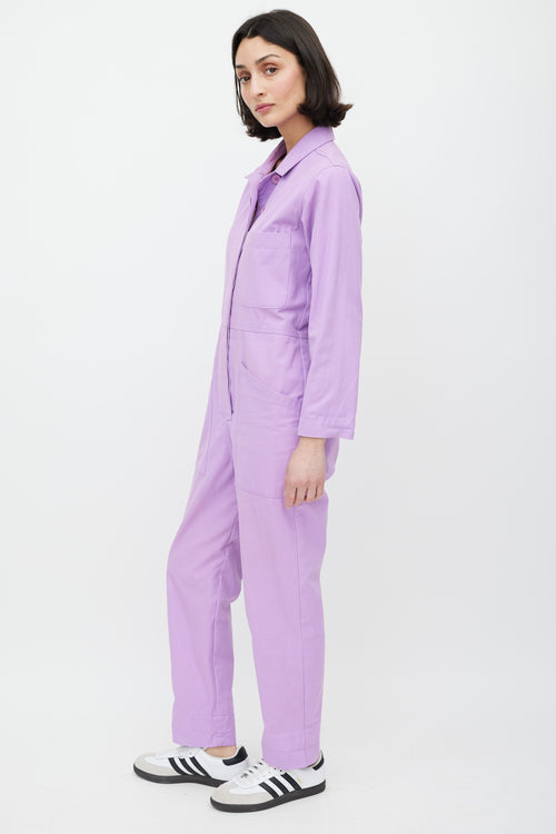 Horses Atelier Light Purple Cotton Three Pocket Jumpsuit