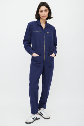 Horses Atelier Navy 
Gold Zip Jumpsuit