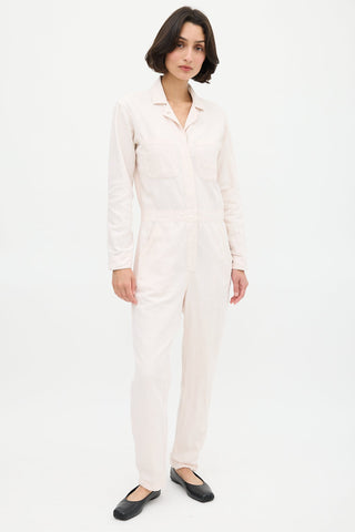 Horses Atelier Pink Linen Button Jumpsuit