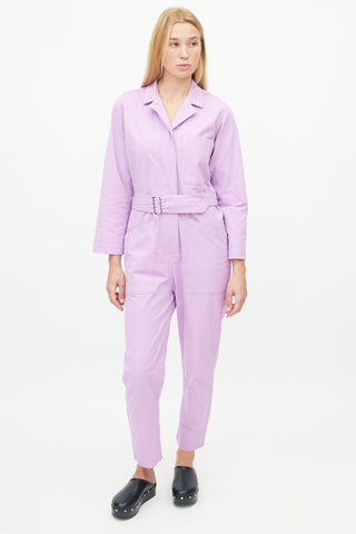 Horses Atelier Purple Belted Jumpsuit