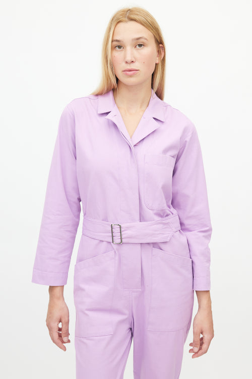 Horses Atelier Purple Belted Jumpsuit