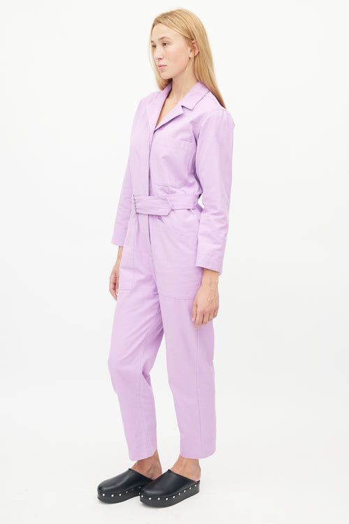 Horses Atelier Purple Belted Jumpsuit