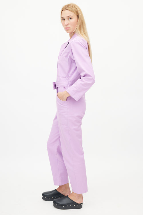 Horses Atelier Purple Belted Jumpsuit