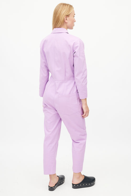 Horses Atelier Purple Belted Jumpsuit