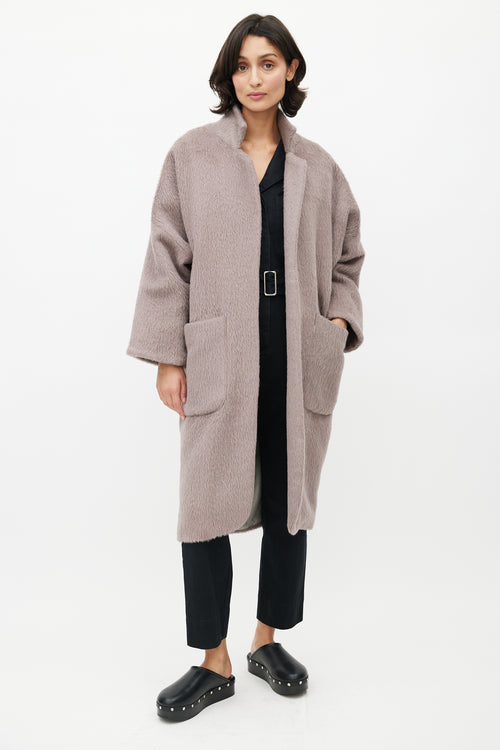 Horses Atelier Purple Wool Open Coat