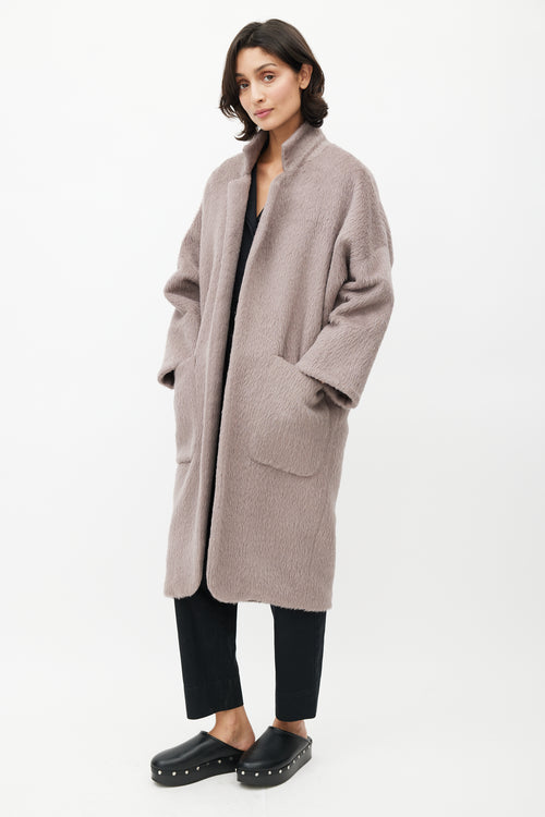 Horses Atelier Purple Wool Open Coat