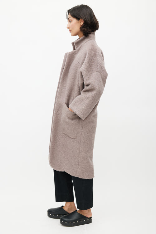 Horses Atelier Purple Wool Open Coat