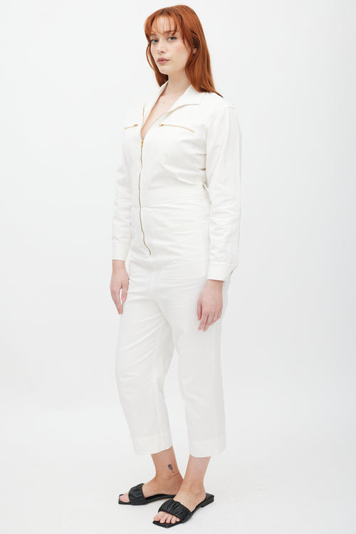 Horses Atelier White 
Gold Jumpsuit