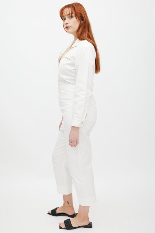 Horses Atelier White 
Gold Jumpsuit