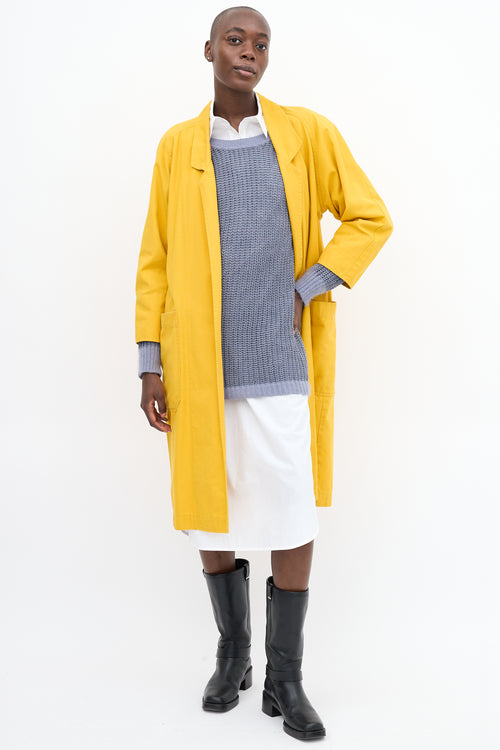 Horses Atelier Yellow Open Front Mid Length Coat