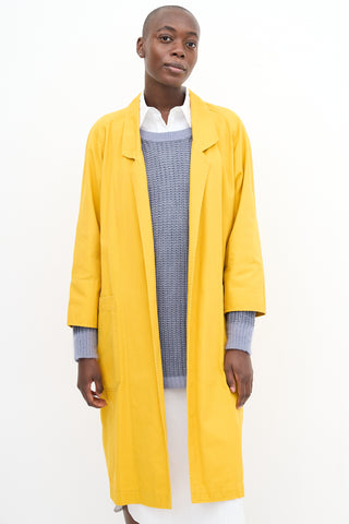 Horses Atelier Yellow Open Front Mid Length Coat