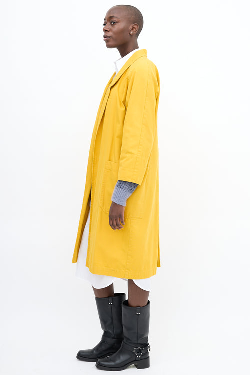 Horses Atelier Yellow Open Front Mid Length Coat