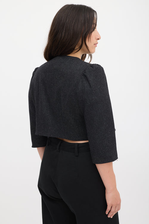 Horses Atelier Black Wool Romy Three Quarter Sleeve Jacket