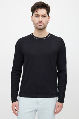 Hugo Boss Black Ribbed Knit Sweater