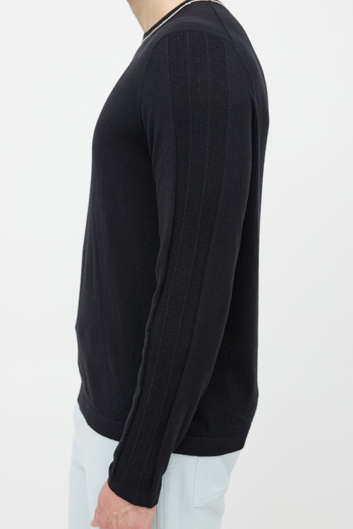 Hugo Boss Black Ribbed Knit Sweater